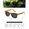 Kimorn Polarized Sunglasses Square Frame Horn Rimmed 80's Retor Glasses