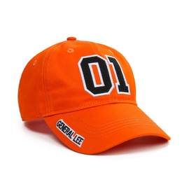 Applique Embroidered 01 General Lee Good Ol' Boy Adjustable Unisex-Adult Baseball Cap Hat (Orange)(Size: One Size)