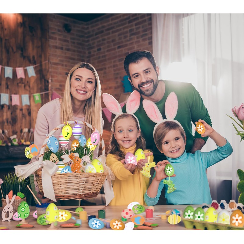 Cheloveer Easter Eggs for Hanging Outdoors, 39 Pieces Easter Eggs