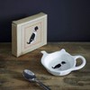 Sweet William Teabag Dish, Teapot Shape, Springer Spaniel, Black