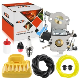 Huztl 455 Rancher Carburetor for Husqvarna 460 461 455E Jonsered CS2255 Gas Chainsaw 537255701 Air Filter Tune Up Kit Chain Saw Carb WTEA-1-1 C1M-EL35 544227401 544312901 544888301