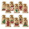 VEYLIN Christmas Hessian Bags, 12 Xmas Burlap Jute Gift Bag