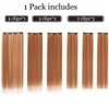 Dcbaboo Clip-In Extensions, Straight Clip-In Hairpiece, 6 Pieces, 55 cm
