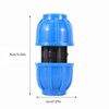 TOPINCN 5Pcs Water Pipe Connector PE Plastic 20mm To 20mm