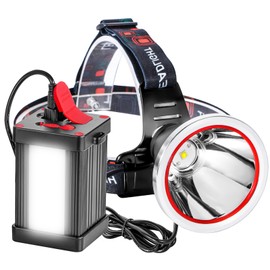 Vanvale High Power LED Headlamp Separation Design Outdoor Head Lamps Waterproof&Rechargeable Long Distance Headlight for Camping Hiking Fishing Hunting (Yellow Light)