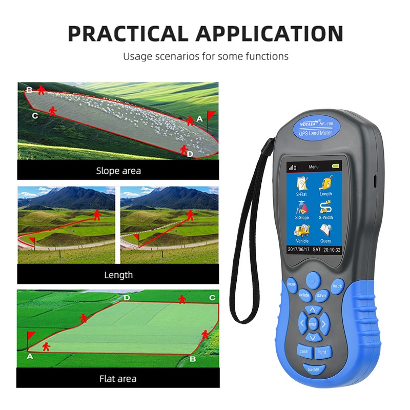 NOYAFA NF-188 GPS Land Meter Handheld Digital LCD Farmland Area