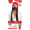 Wicked Costumes Mens Pirate Set, Bandana with attached hair, Beard