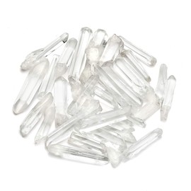 JSDDE Natural Stone Rock Crystal Beautiful Clear Tip Size 15 mm - 40 mm Super Quality Natural Lace Stone Decoration Set, Gemstone, rock crystal