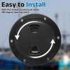 sourcing map Boat Hatch with Screws 4" Round Black
