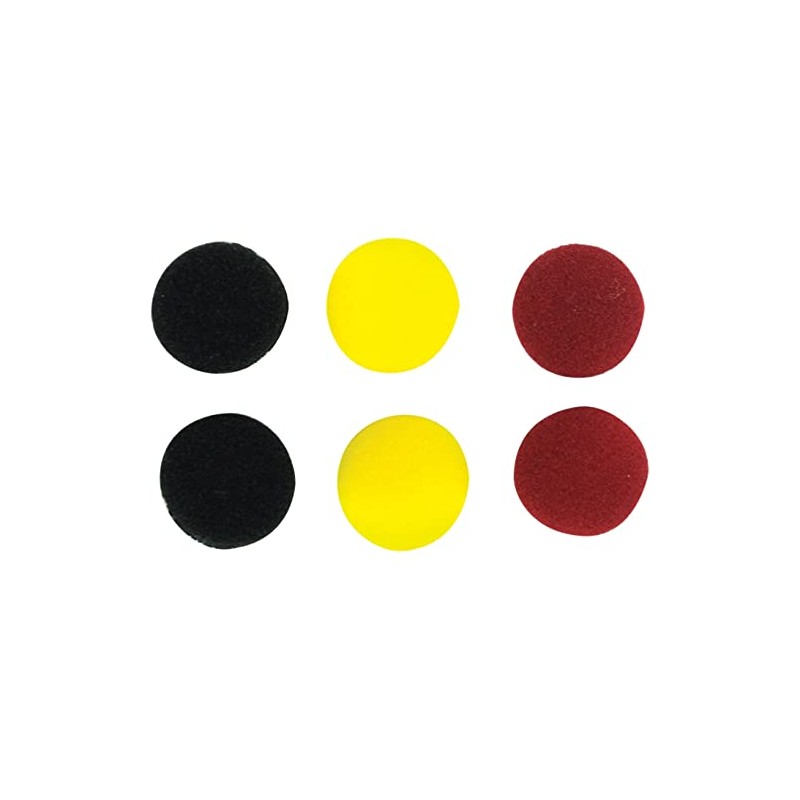 Three Coloured Pairs Of 18mm Replacement Earphone Pads