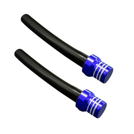 Augeny 2 PCS Breather Hose Gas Fuel Tank Cap, CNC One Way Tank Valve Vent Tube with Aluminum Breather Valve, Universal for ATV Quad CRF YZF RMZ KLX DRZ Pit Dirt Bike Motorcycle (Blue)