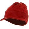 Acrylic Plain Beanie Visor-Red