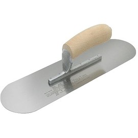 MARSHALLTOWN Pool Trowels, Wood Handle Material, 356mm Length, 102mm Width, 6 Rivets, Bright Stainless Steel Blade, Made In The USA, SP14SS