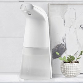 Retoo Automatic Soap Dispenser 400 ml with Infrared Sensor, Non-Contact, Electric Foam Soap Dispenser for Bathroom, Toilet, Kitchen, Waterproof IPX3 Liquid Soap Dispenser, No Drilling, Transparent