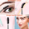 10 brochas de pestañas con tapa para ojos y cejas,