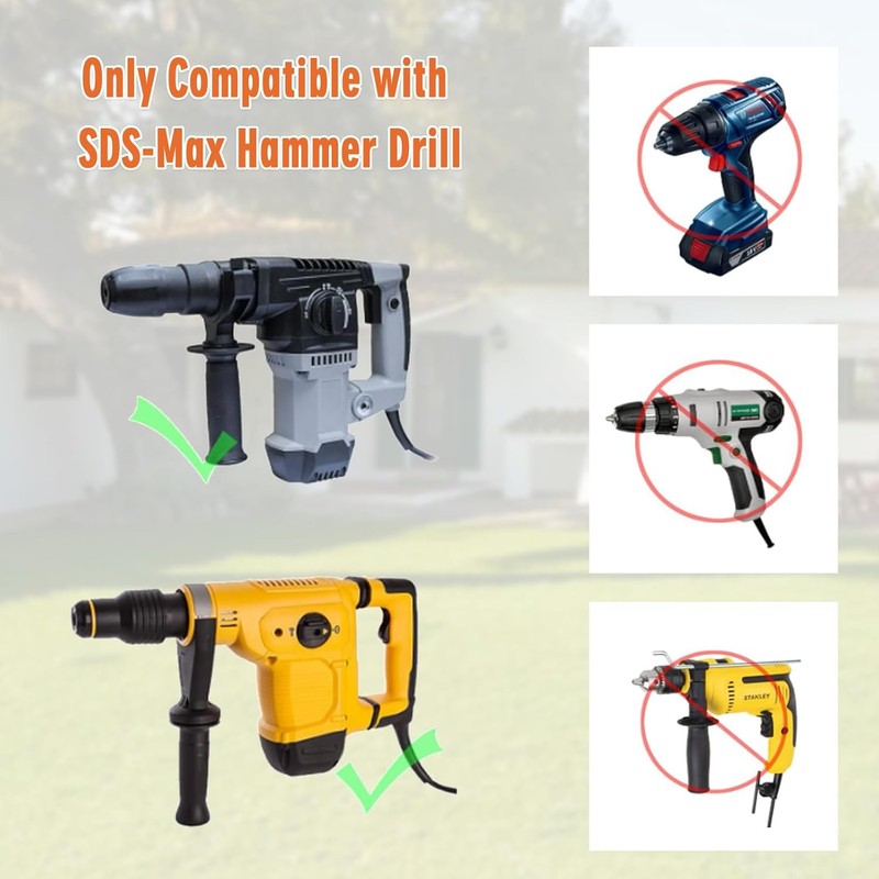 5 Pits Piles Hammer Head, Head Hammer Barrel for SDS