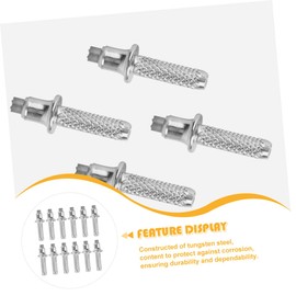 KOMBIUDA Mountaineering Trekking Pole Tips 12pcs Tungsten Steel Tip Replacement for Walking Sticks