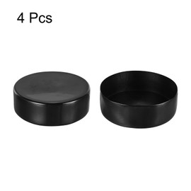 sourcing map 4pcs Rubber End Caps 160mm ID Vinyl Round End Cap Cover Screw Thread Protectors Black