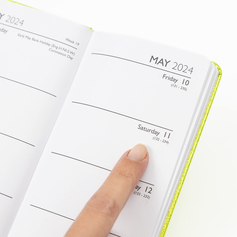 2024 Diary Week to View Slim Size Full Year Journal