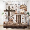 LIGHTINHOME Farmhouse Christian Shower Curtain 60Wx72H Inches Inspirational Rustic Bible