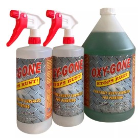 Quality Chemical Oxy-Gone Rust Remover & Metal Treatment / 1 Gallon Combo