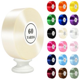 Cinta de satén marfil de 1 1/2 pulgadas, cinta de satén de color sólido para ramo de flores, manualidades hechas a mano, envoltura de regalo de cumpleaños, decoración de fiesta de boda