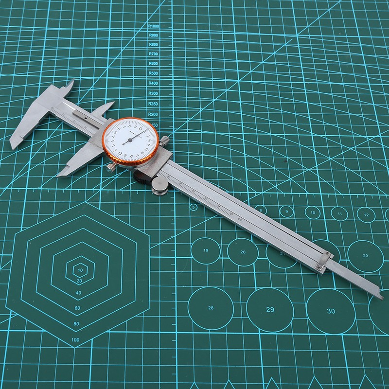 Aluminum Alloy Caliper 2-Way Shockproof Precision Measuring Tool with Dial