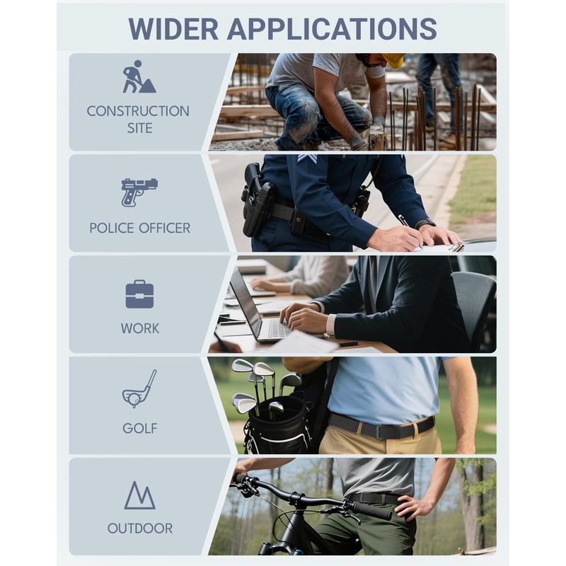 FAIRWIN Men's Ratchet Belt - Tactical Nylon Web Work Belt