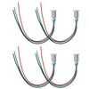4 Sets PreWired Round LEDs Waterproof Dustproof 2-Color Common Cathode