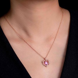 boya Necklaces Gifts for Women Forever Love 925 Sterling Silver Necklace, Anniversary Birthday Jewelry Gifts for Mom Wife Girlfriend