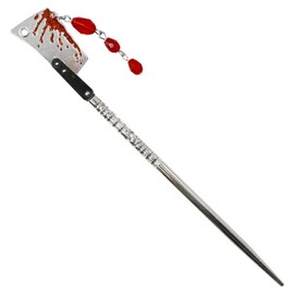 kreepsville 666 Hair Stick - Cleaver Blood Drip Gothic Horror Hair Accessory