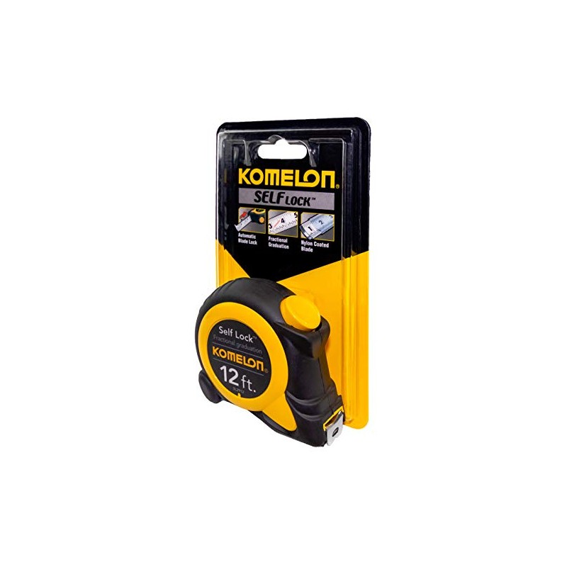 Komelon SL2912; 12' x 5/8" Self-Lock Speed Mark Tape Measure,