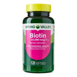 Biotina 10,000mcg (120 Cápsulas) Cabello Hermoso, Uñas Y Piel Sabor Sin Sabor