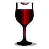 CafePress Lipstick Wine Glass Round 4" MDF Holiday Ornament