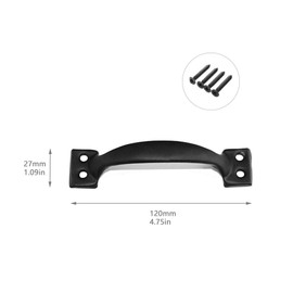 JINXIAN 8 Furniture Handles Door Knob Rustic Zinc Alloy for Kitchen Barn Door Garden Shed (120mm)