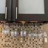 Wooden Under Cabinet Wine Glass Holder - Single Rack For