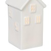 Relaxdays Ceramic Tea Light House, Light House for 1 Tea