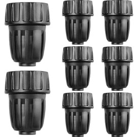 JAYEE Drip Irrigation Tubing Faucet Adapters, 8 Pcs Irrigation Hose Adapter for 3/4" to 1/2" Vinyl Tubing, 3/4 Inch Faucet Connector Adapter Drip Line Parts for Garden Sprinkler Lawn Systems