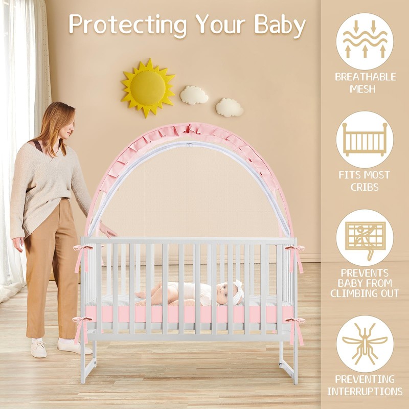Crib Tent to Keep Baby from Climbing Out - Mesh
