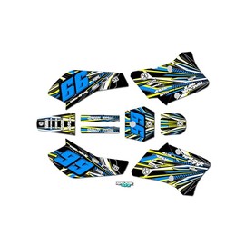 Kalair GFX Graphics Kit for Yamaha TTR 90 (2000-2008) Prime Series Yellow 16 Mil - Dirt bike Custom Racing Graphics Decals Stickers Kit, no-plastics