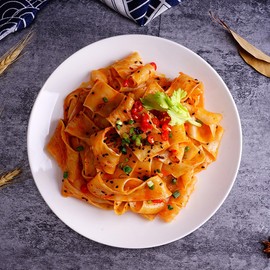 Akuan Sichuan Spicy Red Chili Oil Wide Noodles, Non-Fried Instant Chinese Ramen, 4.05oz per Bag, 4 Pack (1 Pack, Sour & Hot)