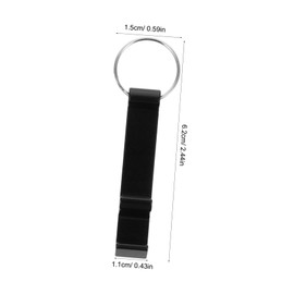 Operitacx 4pcs Multifunctional Quick Bottle Opener Keychain Phone Stand Aluminum Keyring for Wedding Party Camping