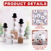 Enjiror Christmas Crafts Snowman Wooden Beads DIY 8 Sets Round