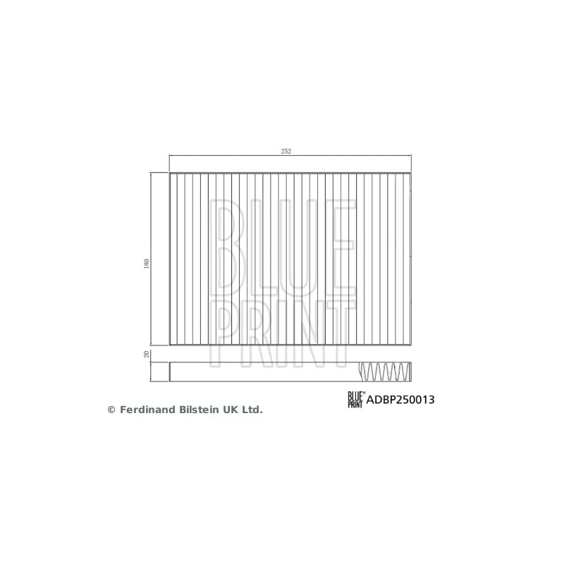 Blue Print ADBP250013 Cabin Air Filter
