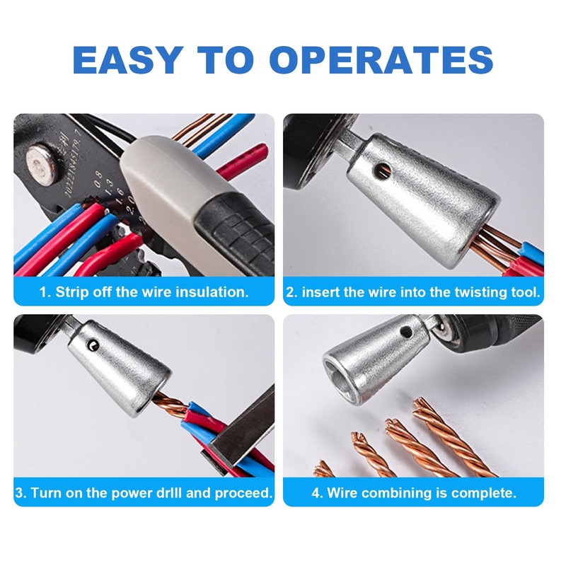 Wire Twister for Electrical Power Drill, Wire Connector, Electrical Wire