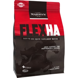 Majesty's Flex HA Wafers - Superior Performance Horse / Equine Joint Support Supplement - HA, Vitamin C, Yucca, Glucosamine - 60 Count (2 Month Supply)