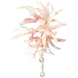 フラワーパールヘアクリップタッセルロングヘアクロードレスアクセサリーブライダルウェディングアクセサリービーチパーティーウェディングイベント装飾