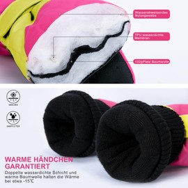 ThxToms Kids Winter Gloves Waterproof Ski Snowboard Gloves for Outdoor Sports, Boys and Girls Cold Weather Bike Gloves