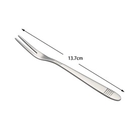 Callyne 12-Piece Stainless Steel Mini Fruit Forks, 2-Prong Forks