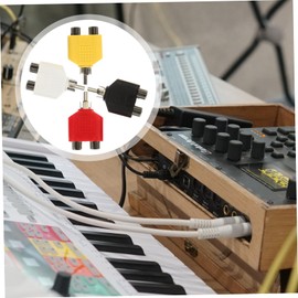 OSALADI RCA Y Splitter 1 Male 2 Female by Audio Speaker Y Adapter RCA Splitter Connector for Subwoofer Out